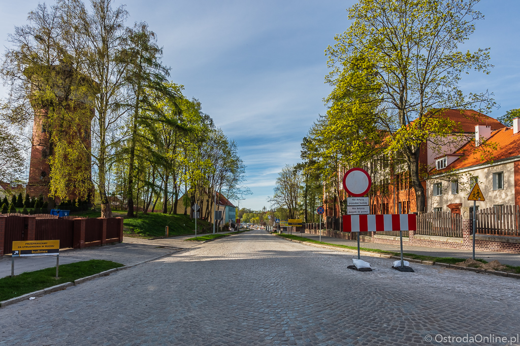 Ulica Drwęcka w Ostródzie. Miejsce budowy wiaduktu.