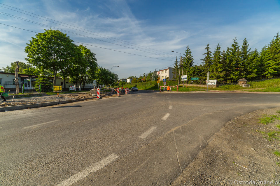 Skrzyżowanie ulic Olsztyńskiej i Plebiscytowej.