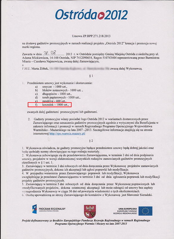 Specyfikacja zamówienia Specyfikacja zamówienia