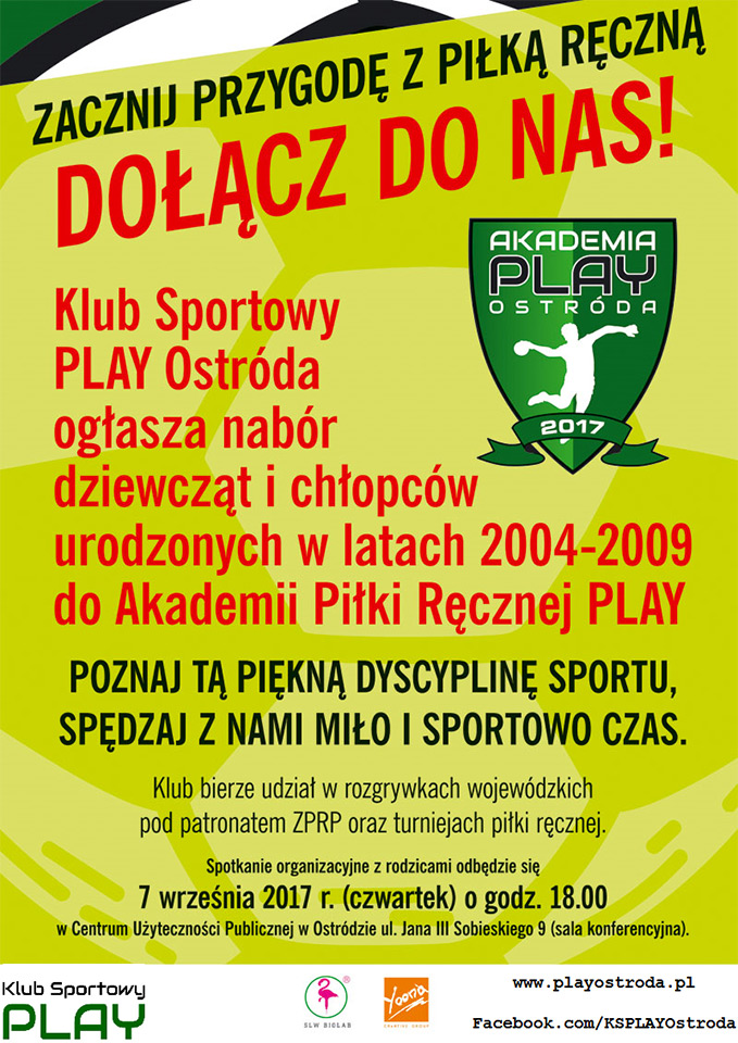 akademia pilki ręcznej play - plakat