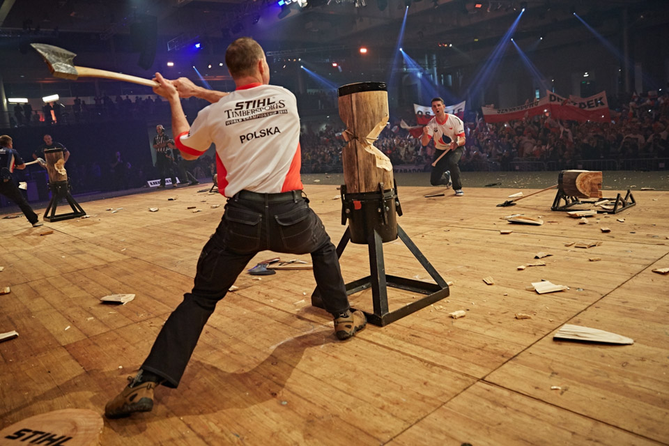 Konkurencja Standing Block Chop Jacek Groenwald